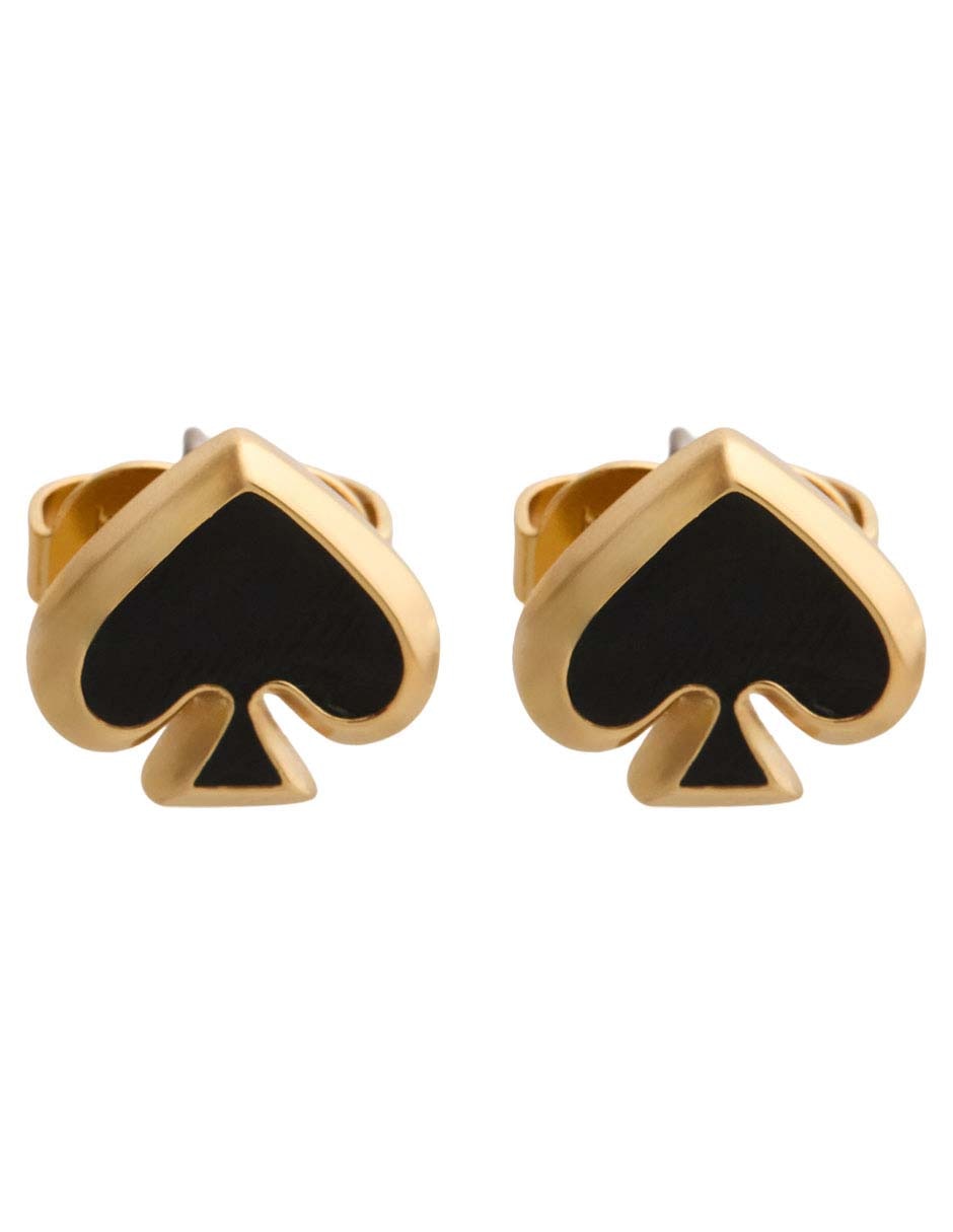Aretes cortos con acabado baño de oro 12 k 1
