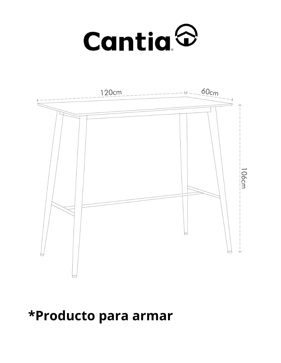 Mesa Sí RUANDA CANTIA de Madera con metal