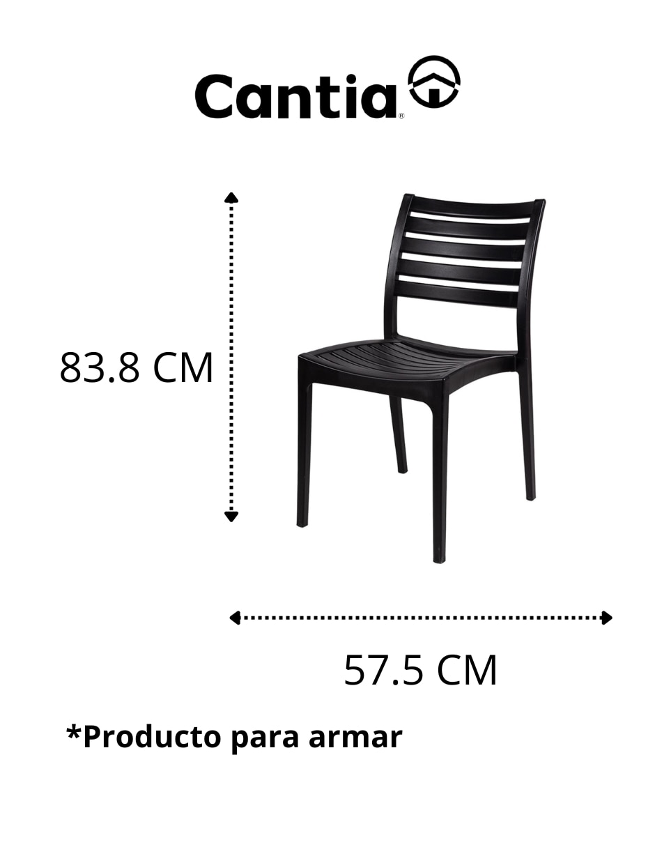 Silla Burdeos de plástico 7