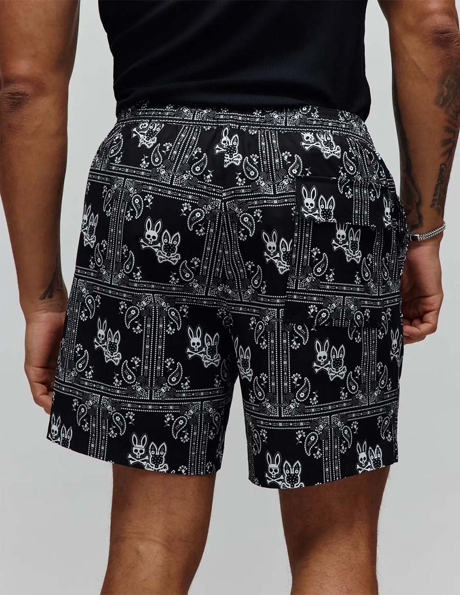 Traje De Ba–o Psycho Bunny Con Bolsillos Para Hombre