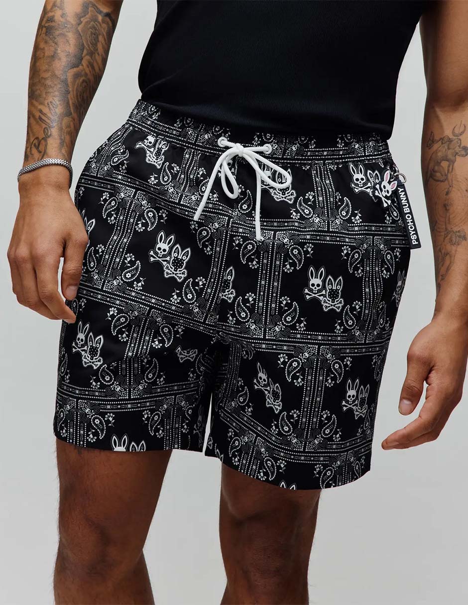 Traje De Ba–o Psycho Bunny Con Bolsillos Para Hombre
