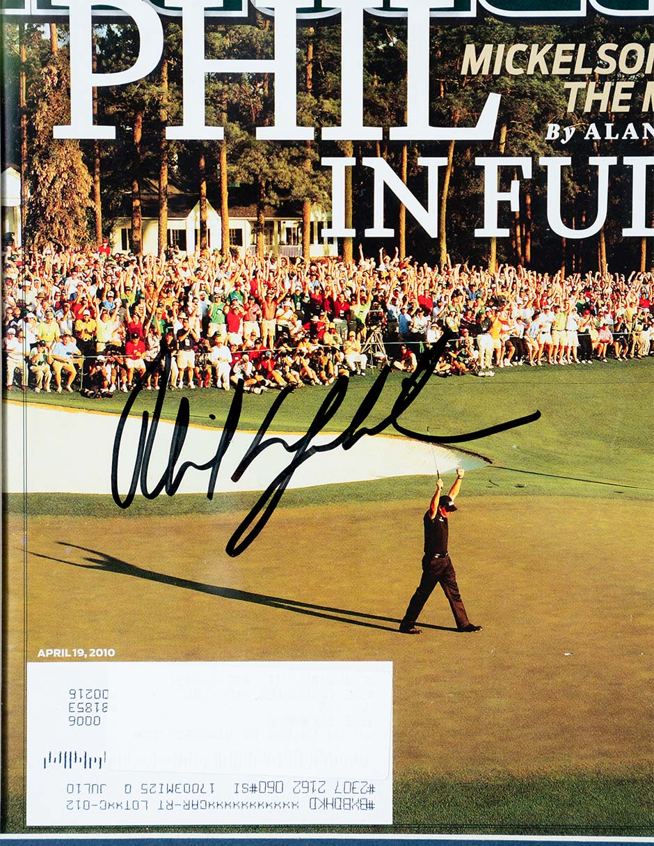 Revista autografiada por Phil Mickelson 3