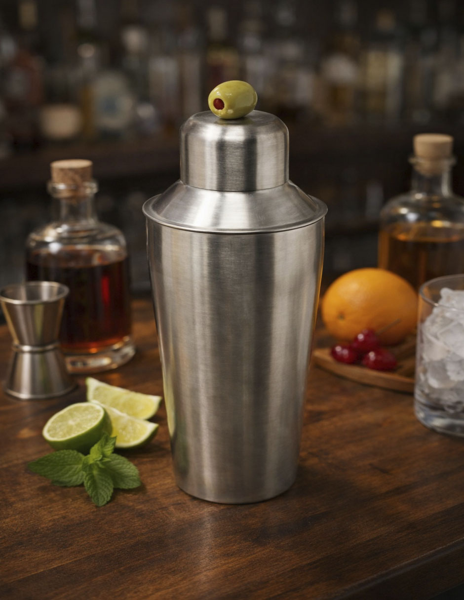 Set agitadores de bebidas Olive de acero inoxidable 4