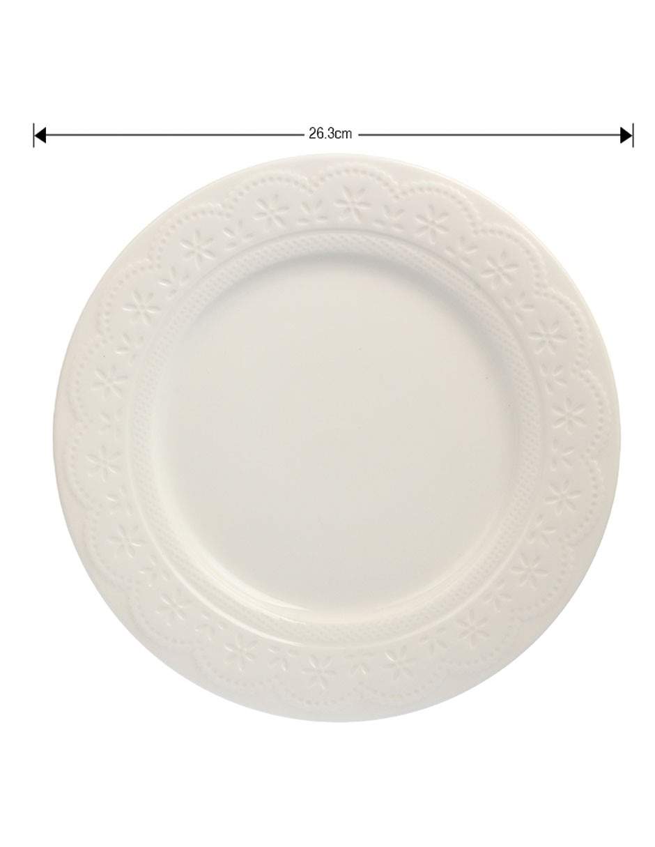 Plato Trinche Lacy De Porcelana 5