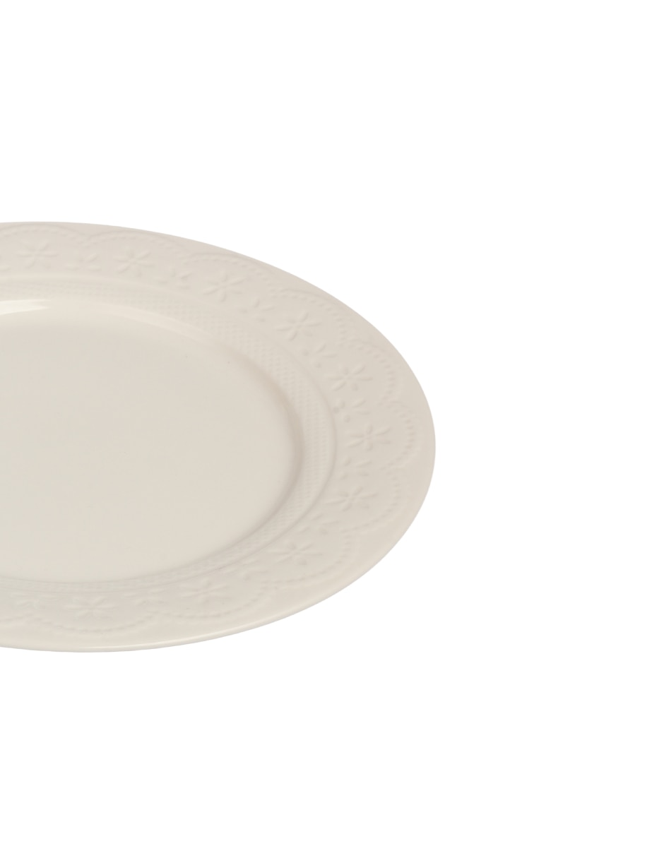 Plato Trinche Lacy De Porcelana