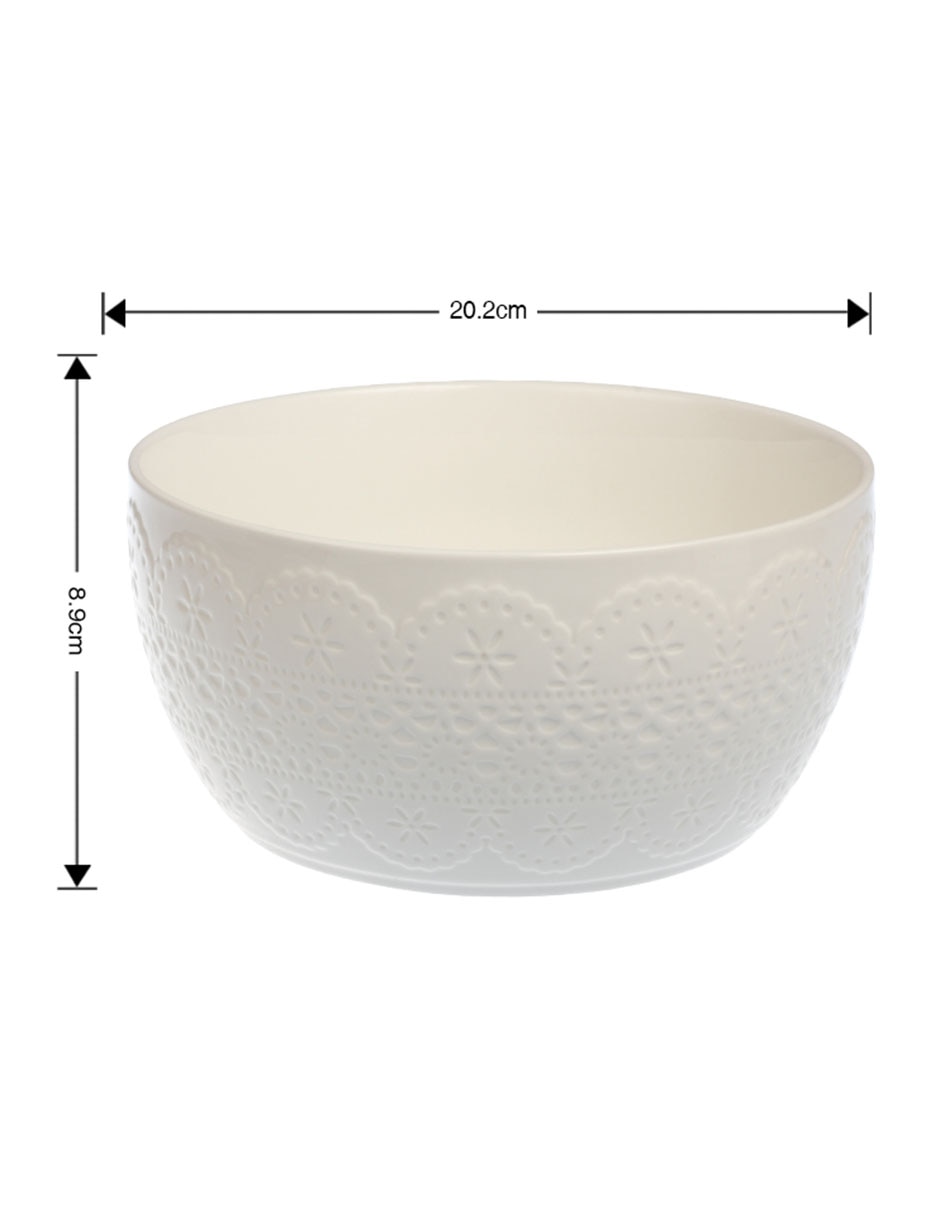 Ensaladera Lacy De Porcelana 5