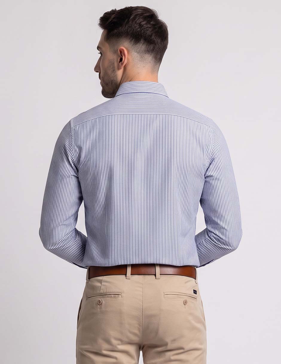 Camisa casual de algodón manga larga para hombre 2