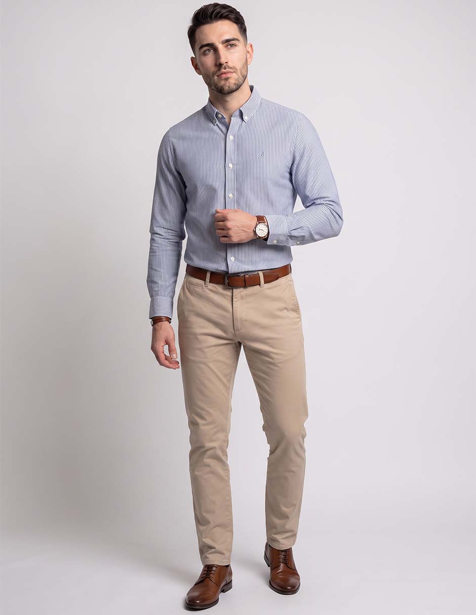 Camisa casual de algodón manga larga para hombre 3