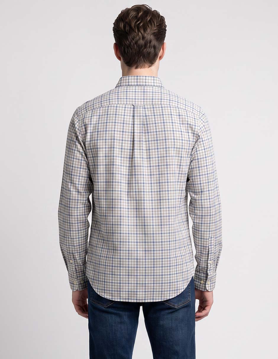 Camisa casual de algodón manga larga para hombre 2