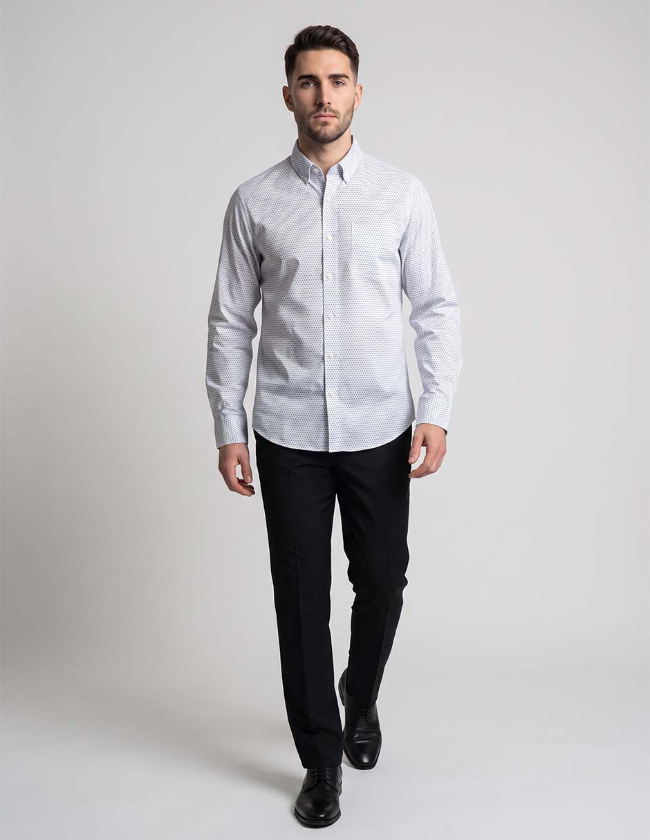 Camisa casual de algodón manga larga para hombre 3