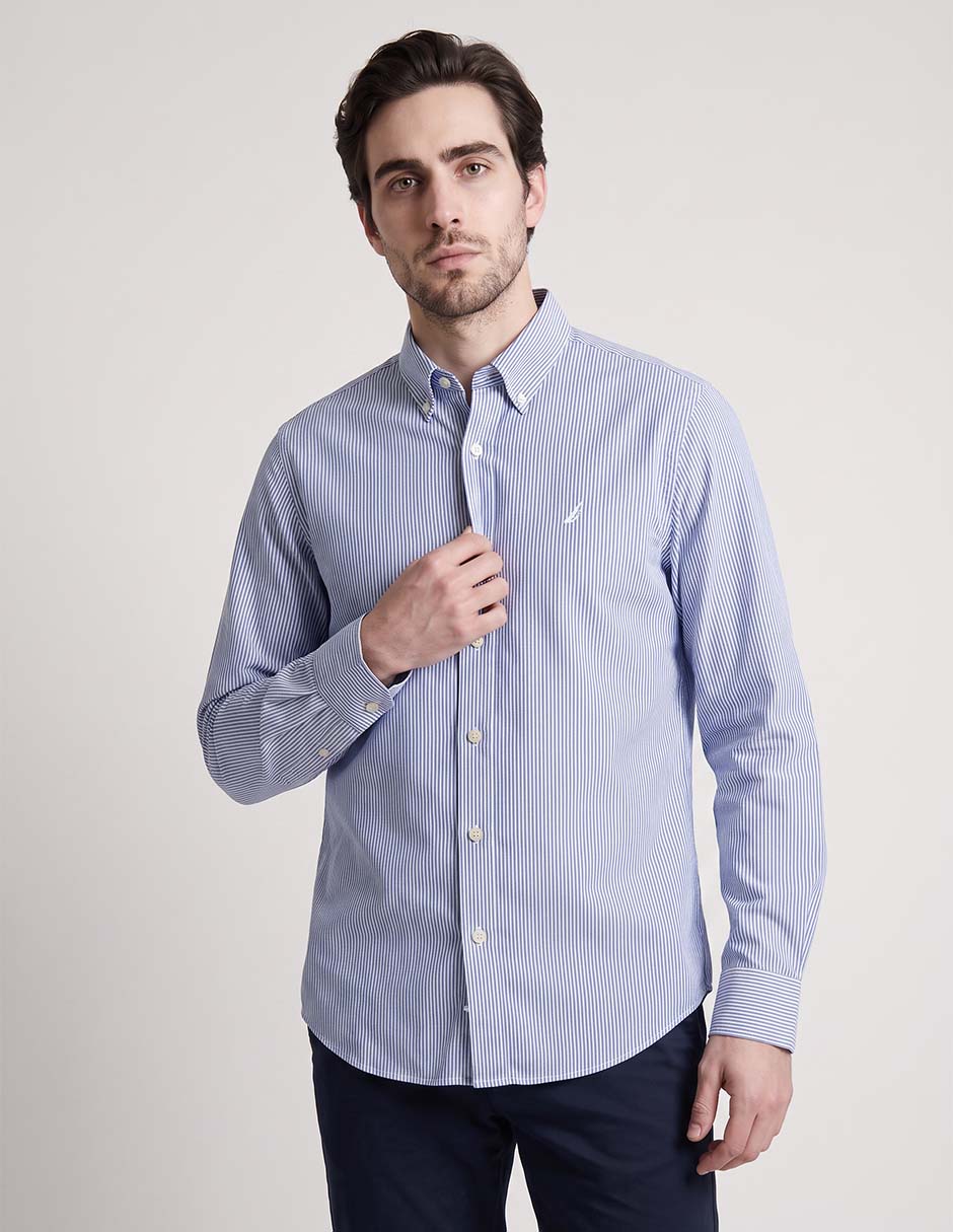 Camisa casual de algodón manga larga para hombre Camisa casual de algodón manga larga para hombre