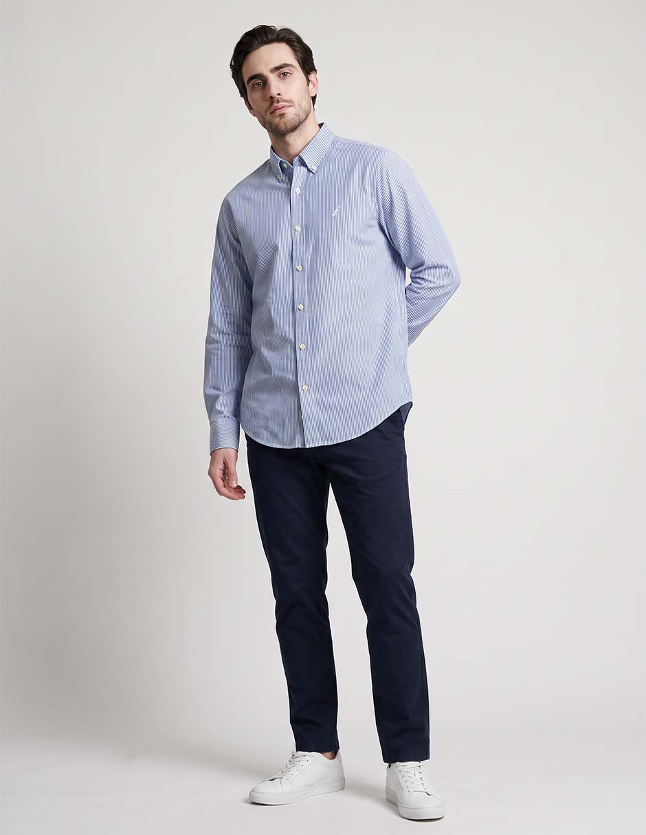 Camisa casual de algodón manga larga para hombre 3