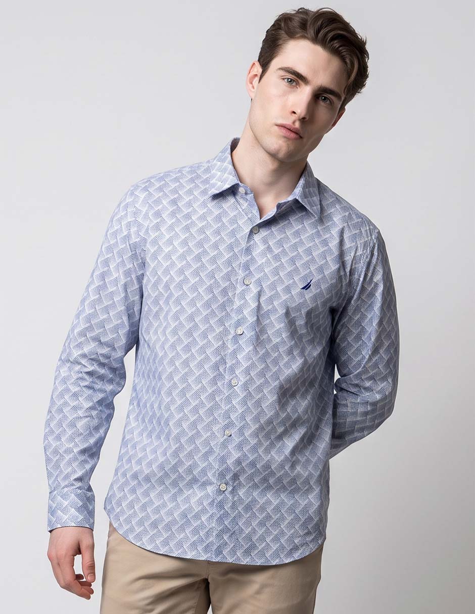 Camisa casual de algodón manga larga para hombre Camisa casual de algodón manga larga para hombre