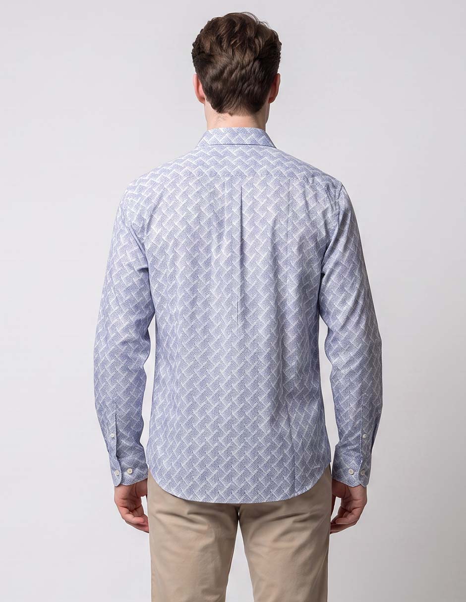 Camisa casual de algodón manga larga para hombre 2