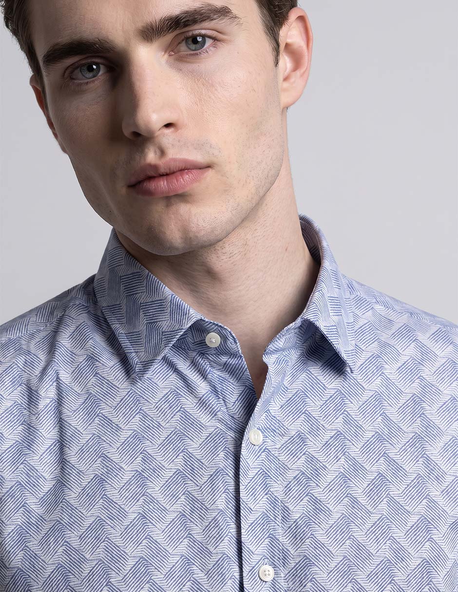Camisa casual de algodón manga larga para hombre 4