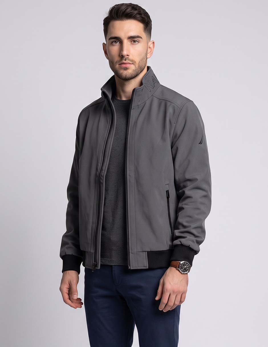 Chamarra casual con bolsillos para hombre 1