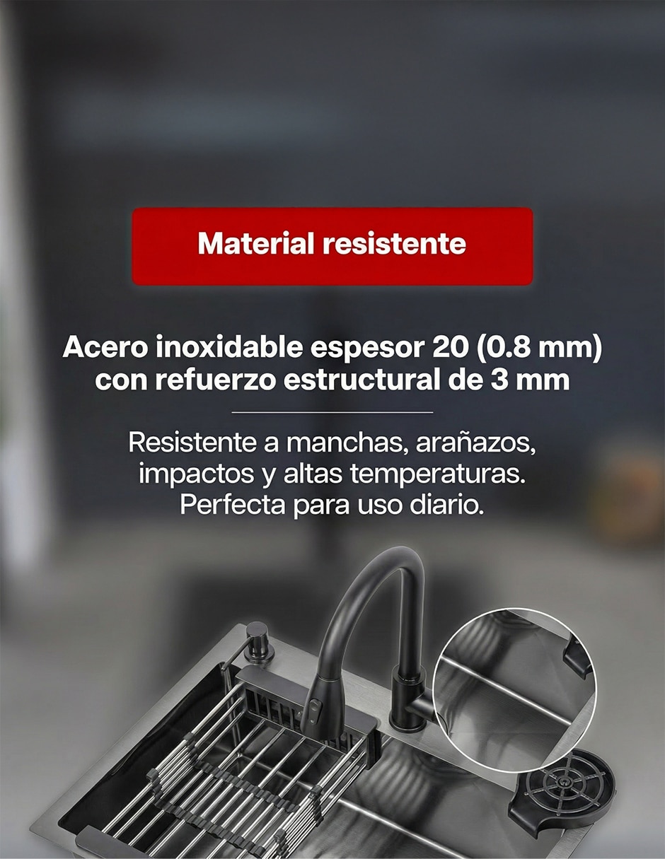 Tarja 1 tina de acero inoxidable Maxims con escurridor T6046N