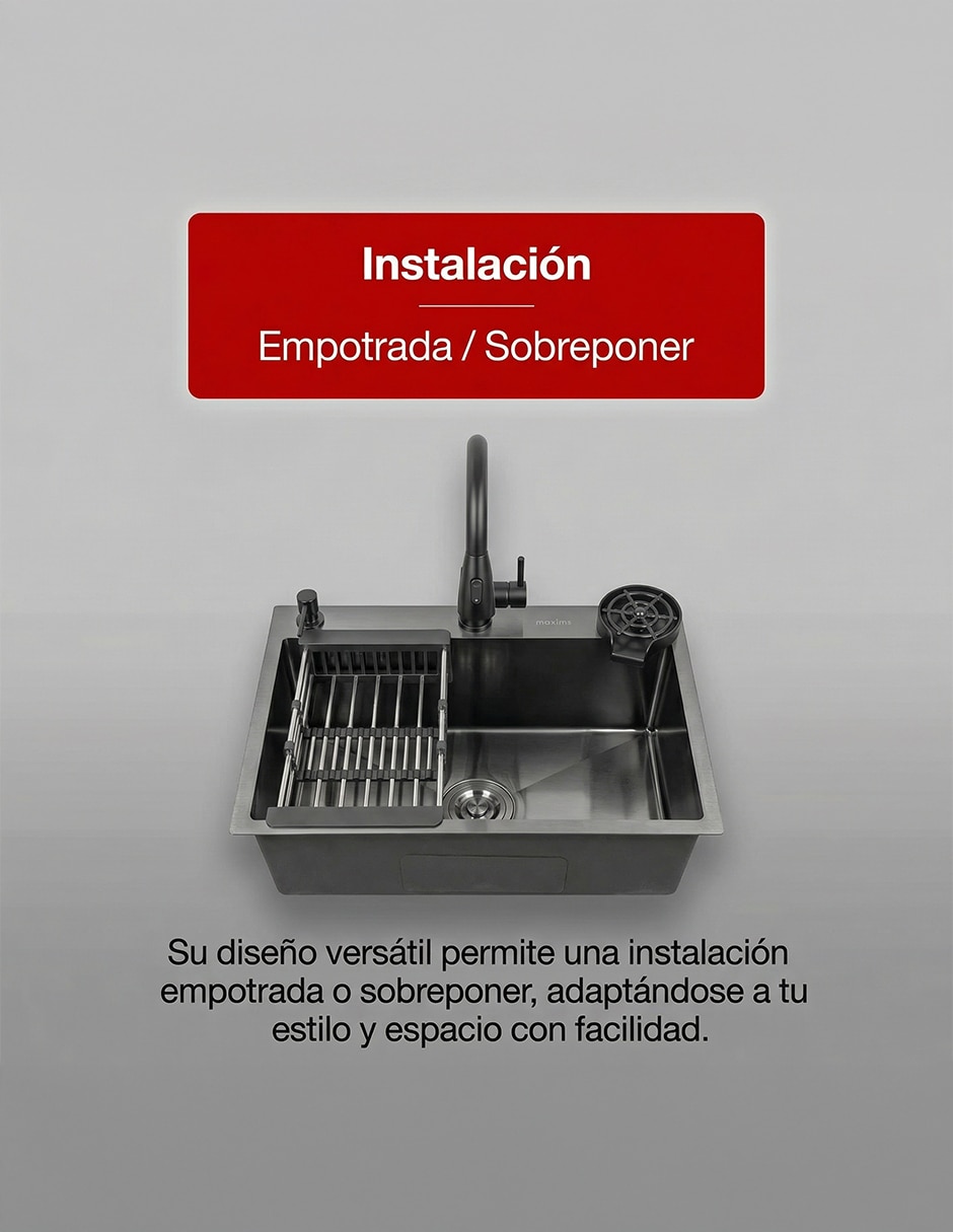 Tarja 1 tina de acero inoxidable con escurridor T6046N 5