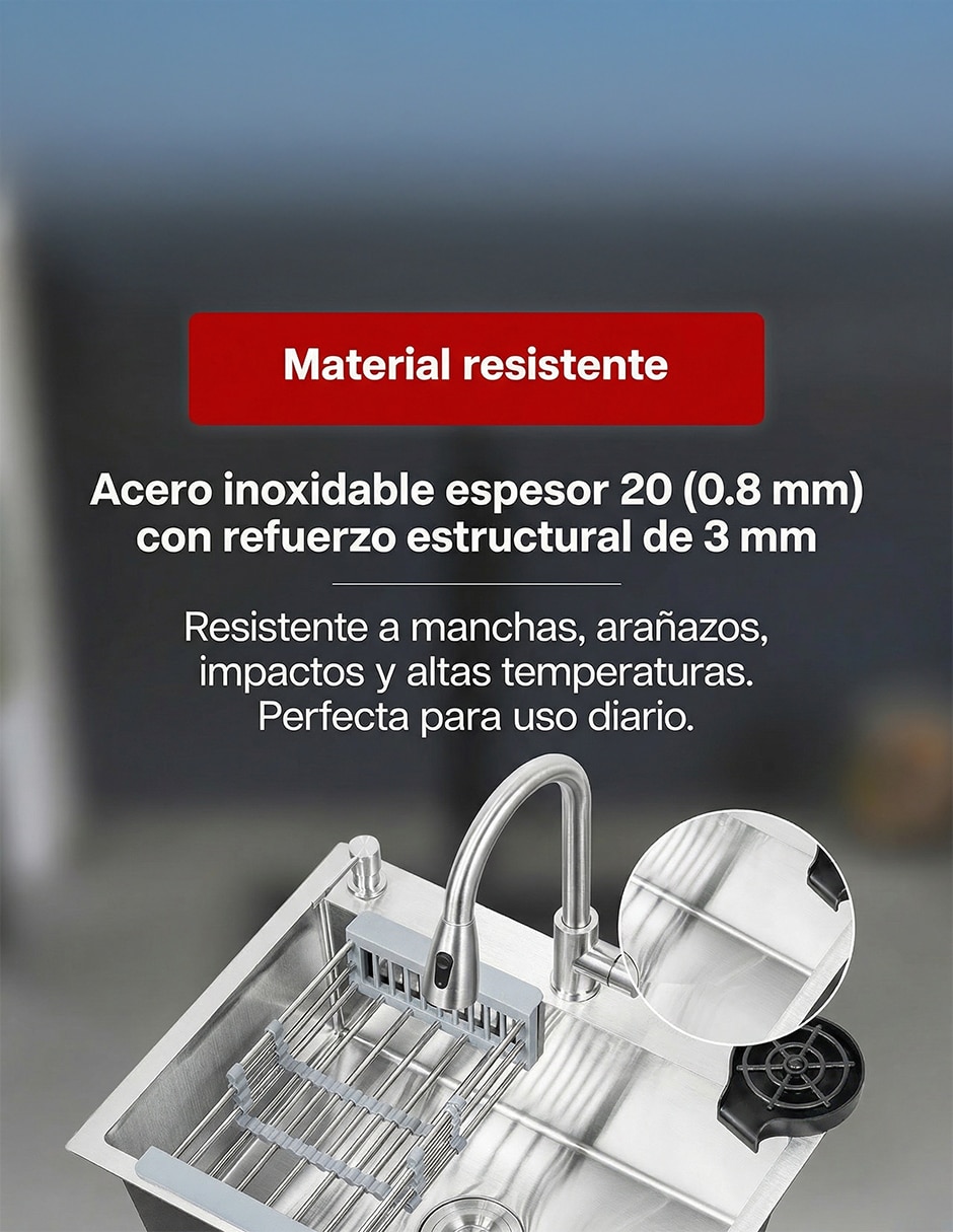 Tarja 1 tina de acero inoxidable Maxims con escurridor T6046S