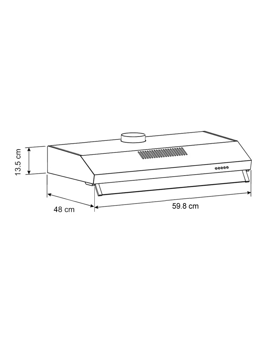 Campana Plana Cpx64220Kclinox De Acero Inoxidable 10