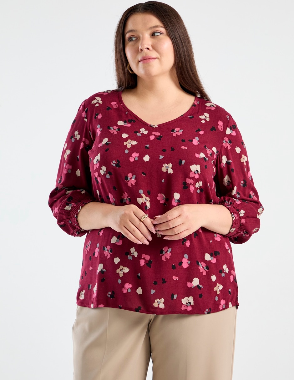 Blusa manga 3/4 para mujer