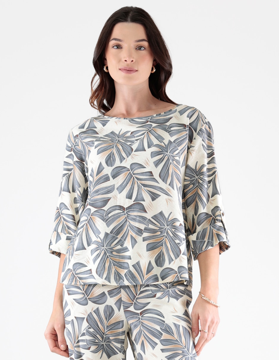 Blusa manga 3/4 para mujer