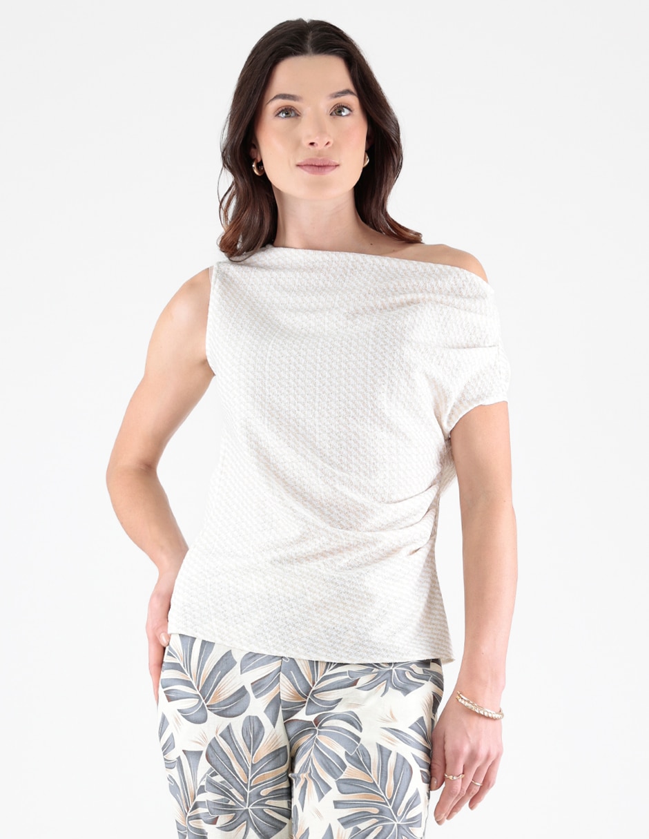 Blusa manga corta para mujer
