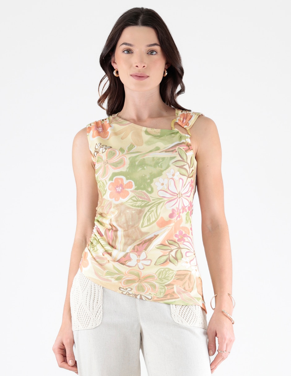 Blusa sin manga para mujer