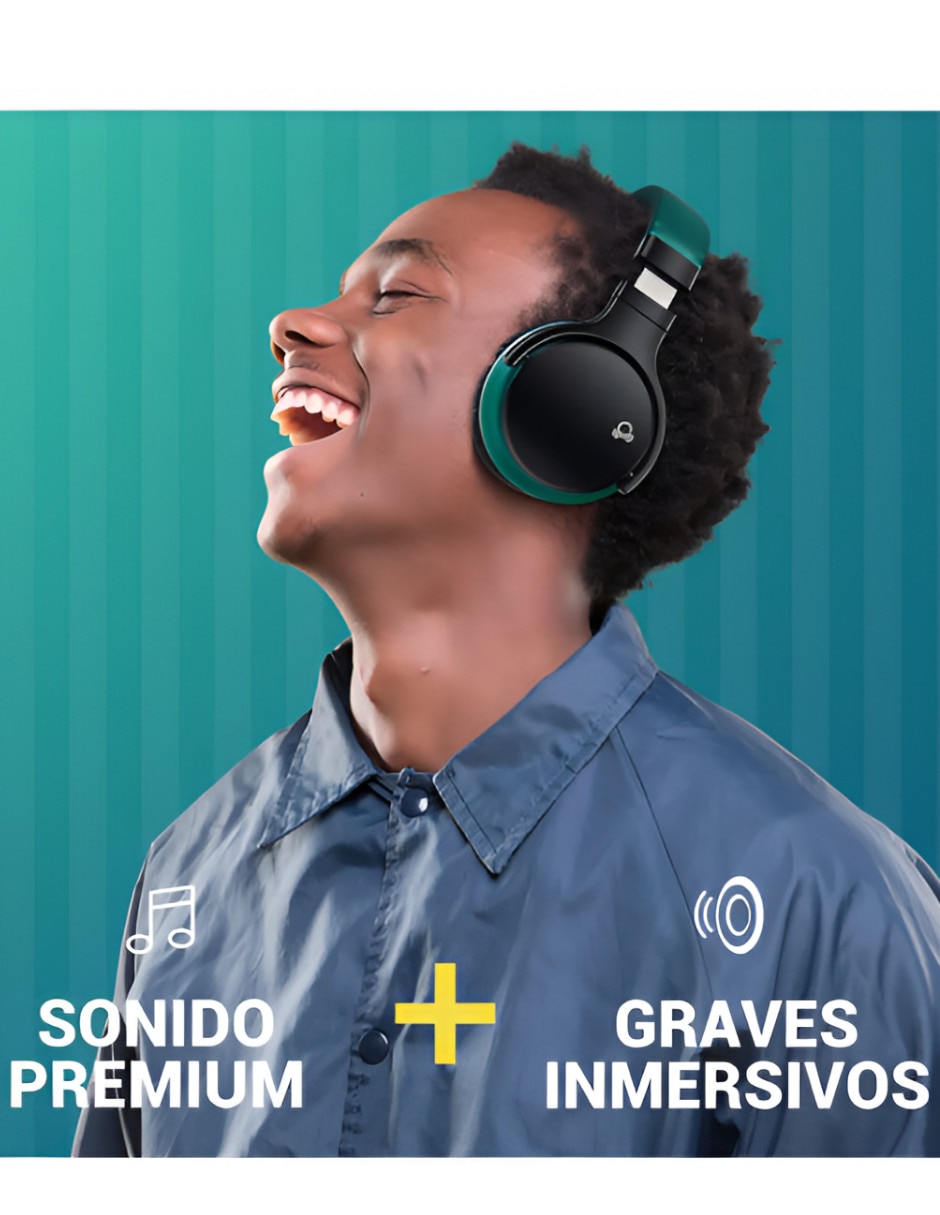 Audífonos Over-Ear Xtellar Xtllar11890 alámbrica e inalámbrica con cancelación de ruido