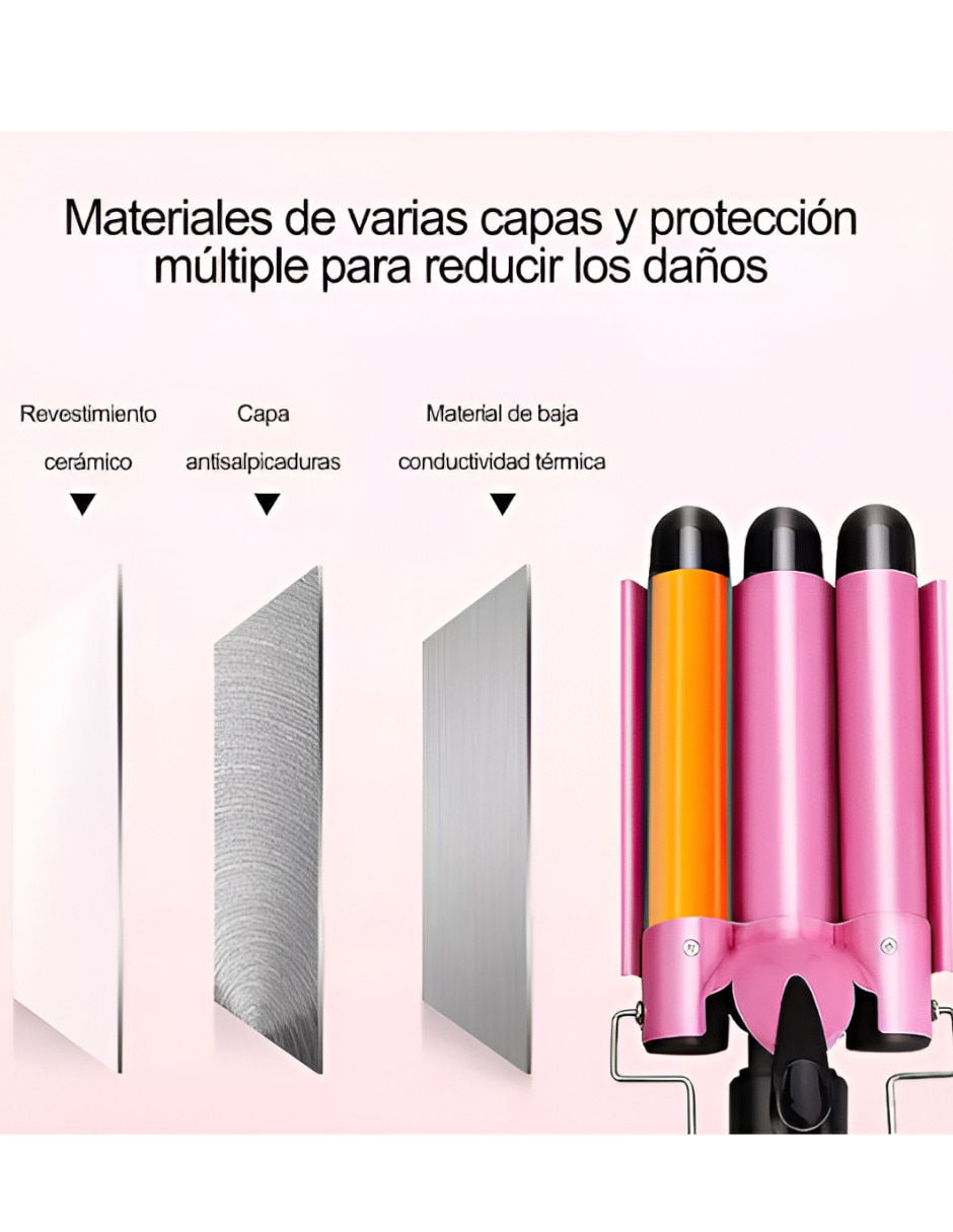 Rizadora/Tenaza/Kit rulos térmicos/ de cabello XTLLAR12376 Múltiple de Cerámica - Turmalina 2