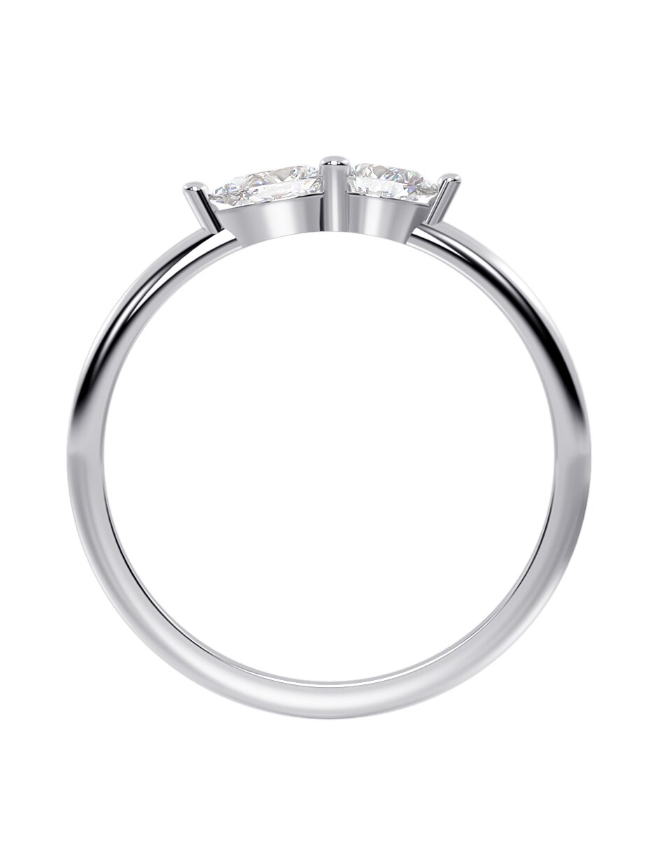 Anillo 14 k de oro zirconia brillante 6