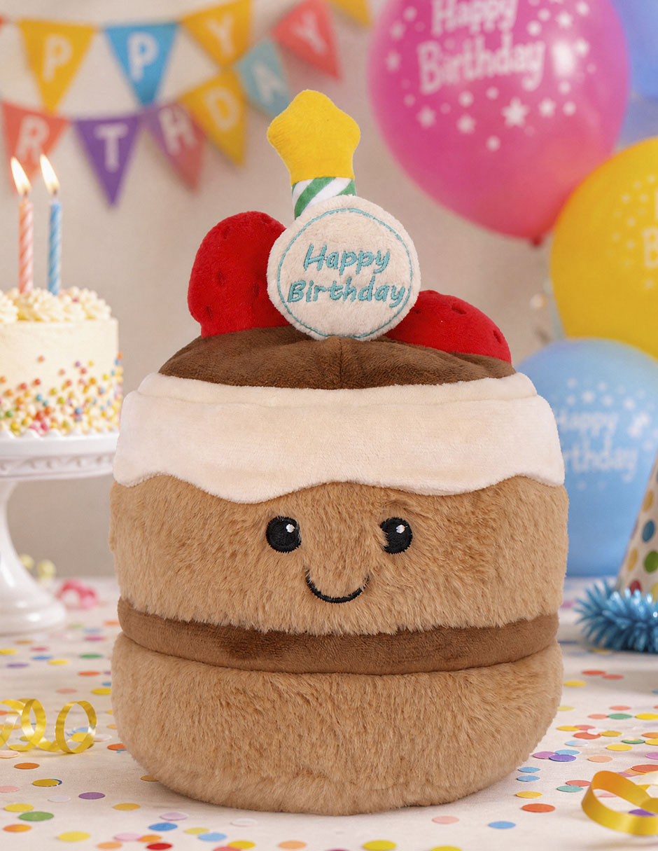 Peluche de pastel de 23 cm