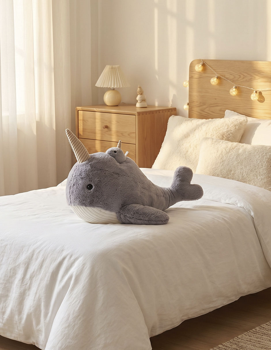 Peluche de ballena de 28 cm
