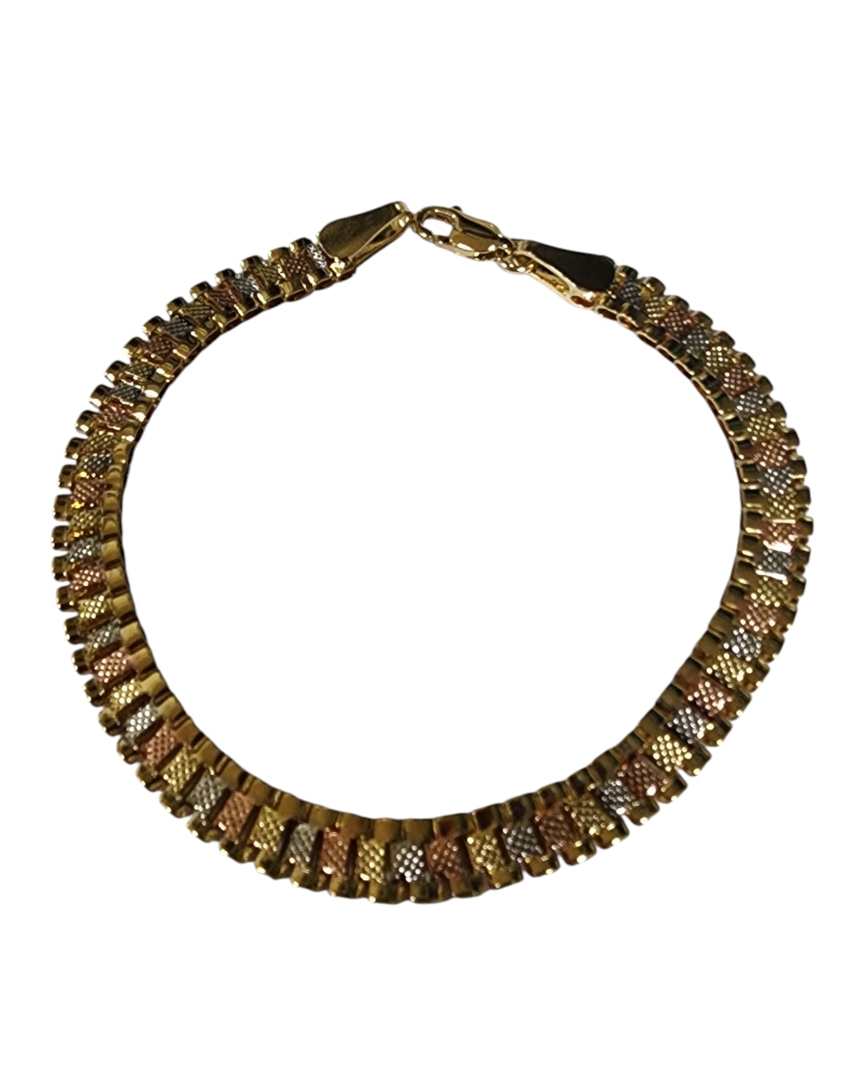 Pulsera de oro laminado 14 K Lux acabado brillante