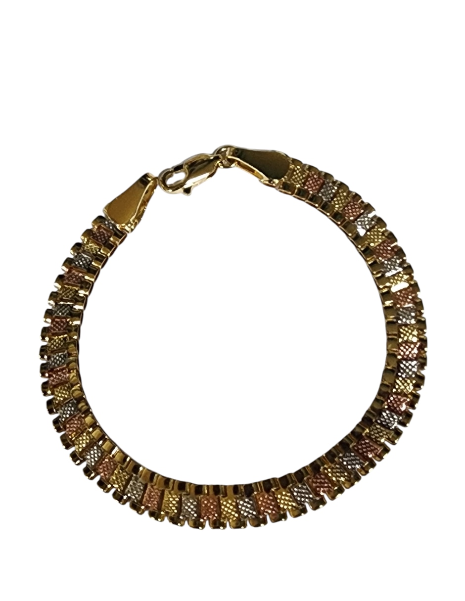 Pulsera Limerence By Claudia Herrera de oro laminado 14 K Lux acabado brillante