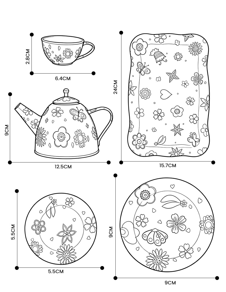 Set de té juego de rol para niños 6
