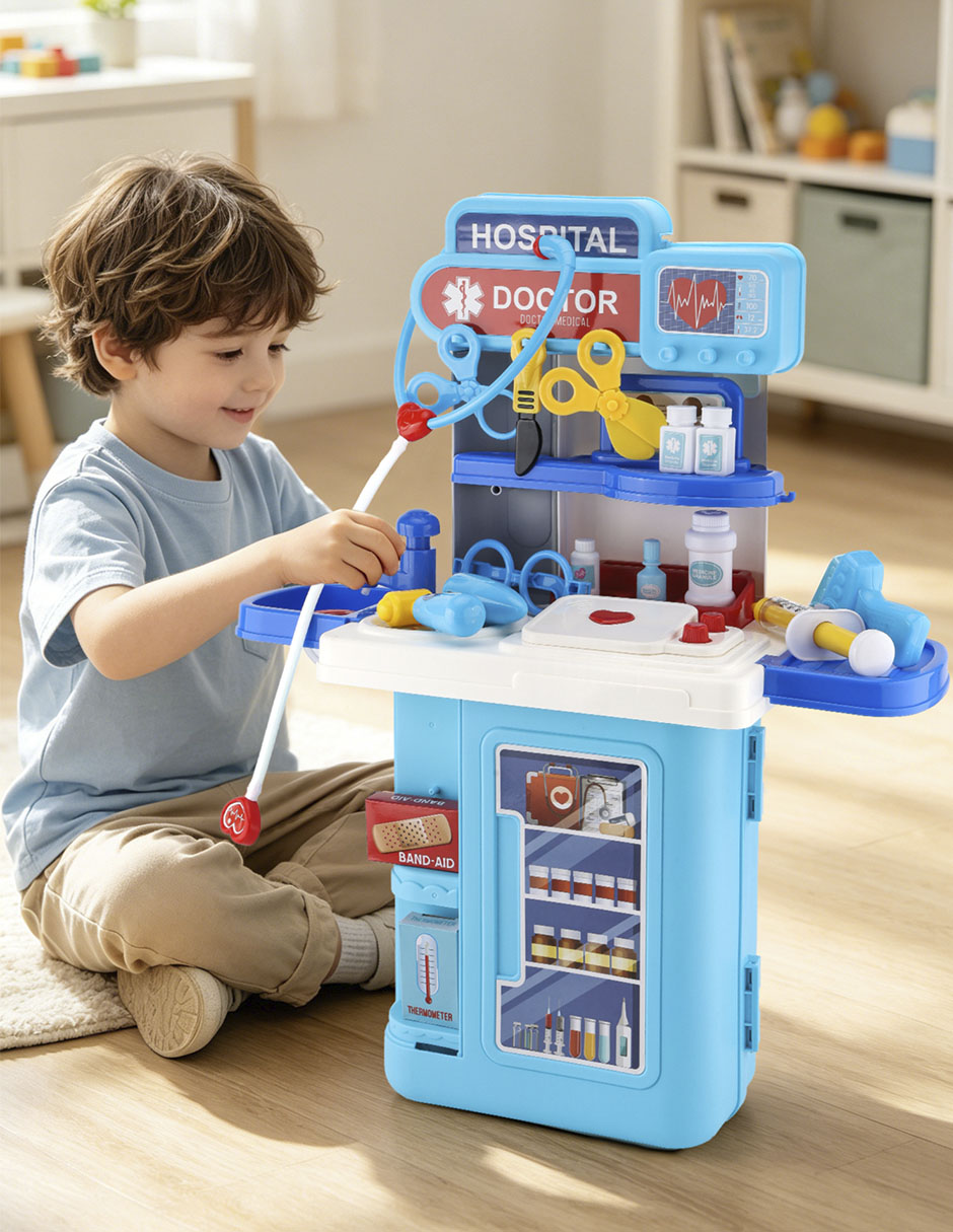 Maleta de doctor juego de rol para niños 9