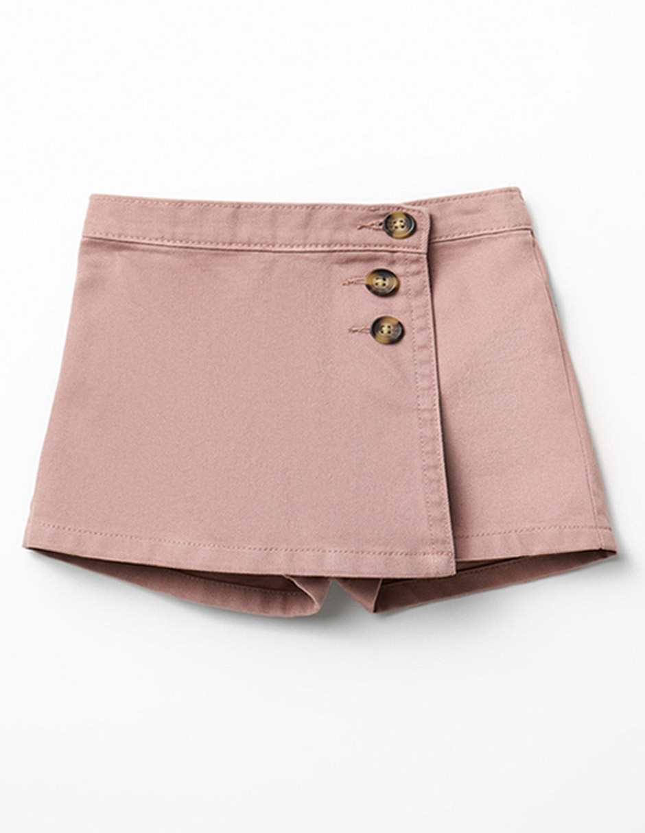Falda short de algodón para niña