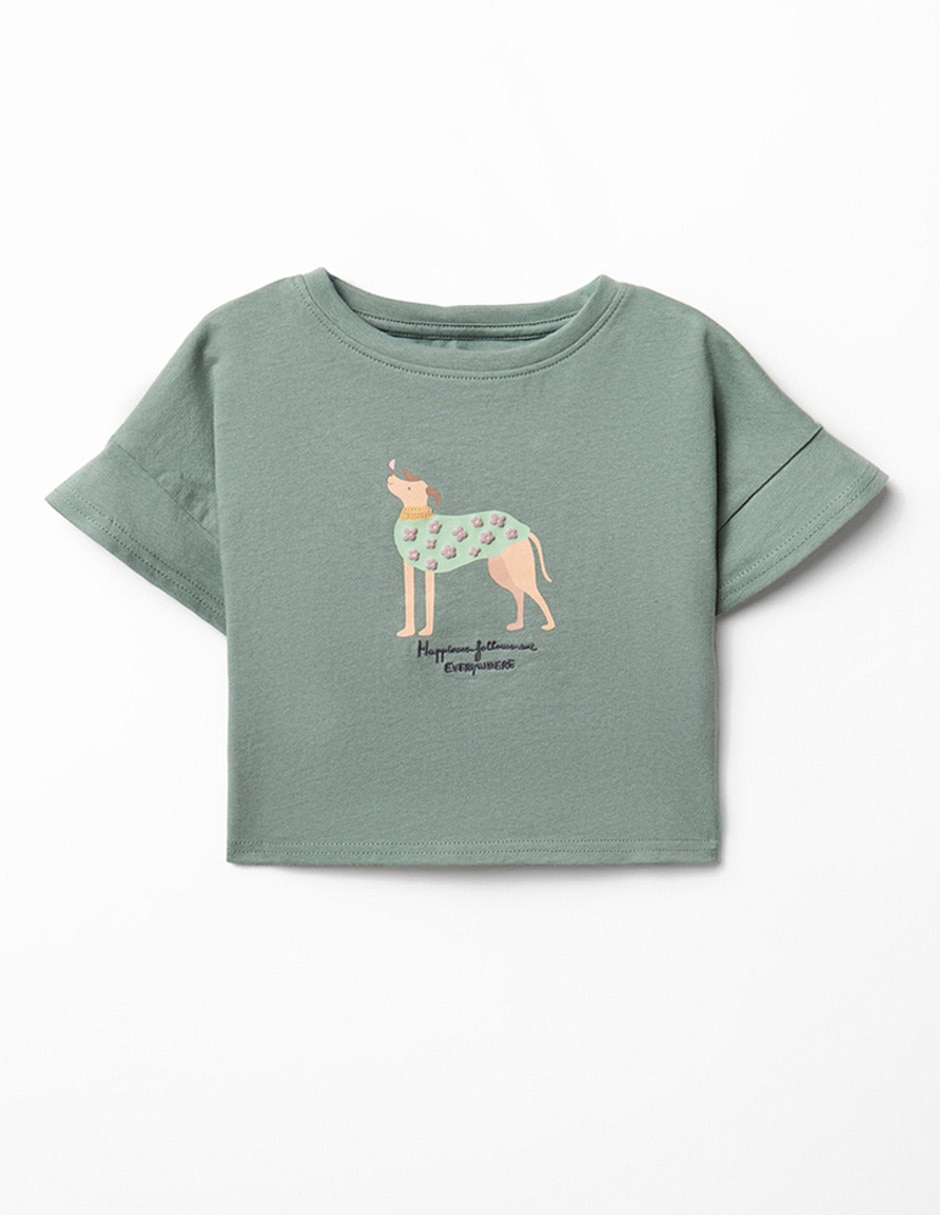 Playera manga corta para niña Playera manga corta para niña