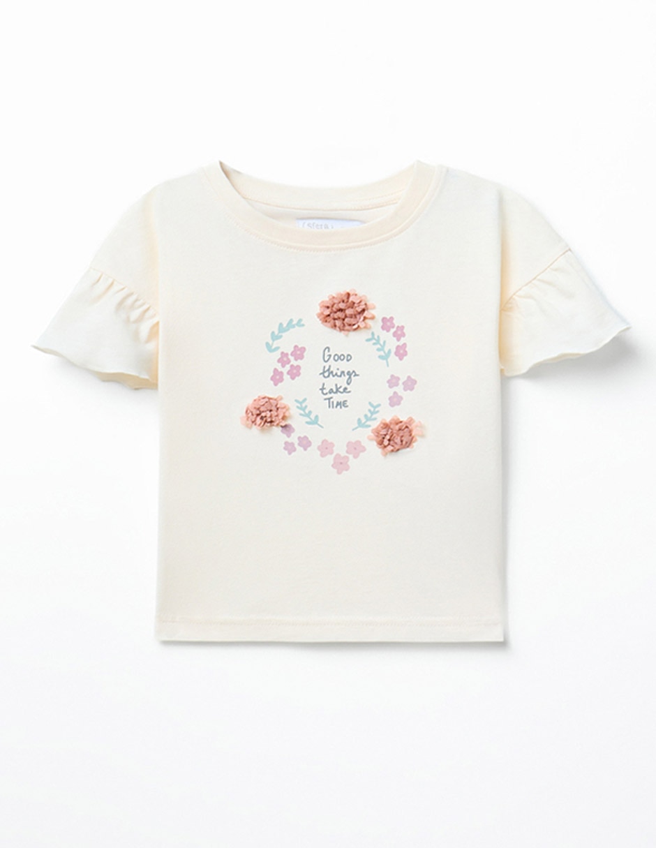 Playera manga corta para niña