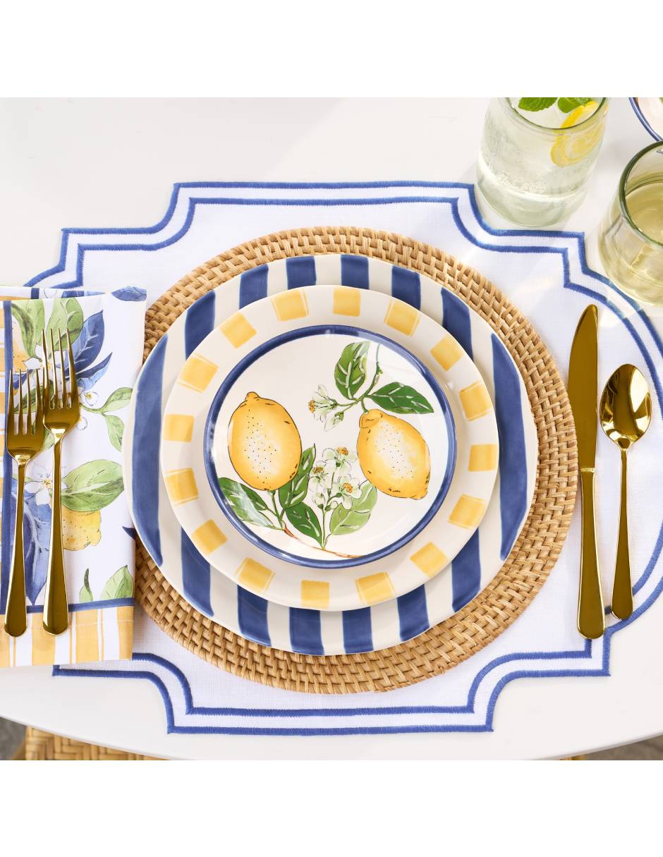 Set de platos para entrada Citron de cerámica 4 piezas