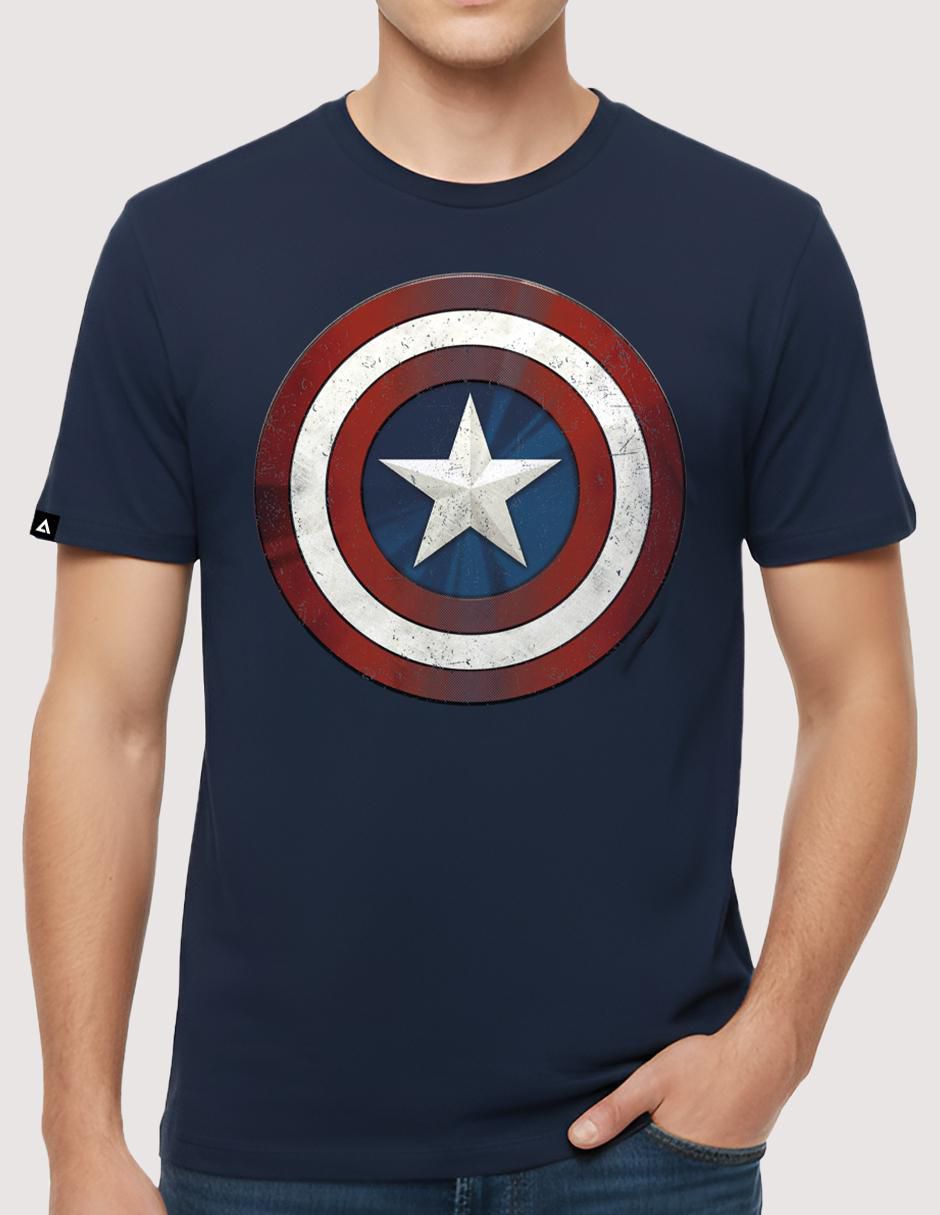 Playera disney capitán américa cuello redondo para hombre