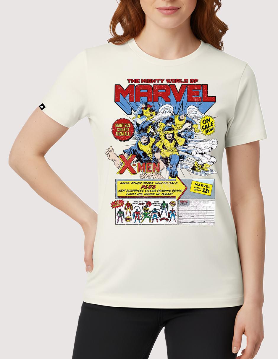 Playera manga corta Disney Marvel - The Mighty World cuello redondo para mujer