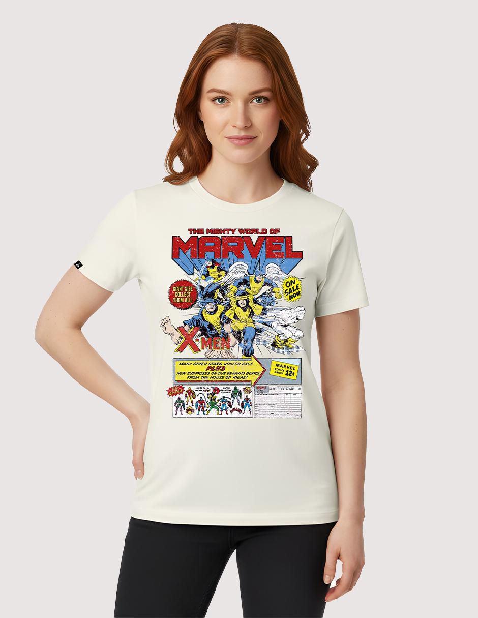 Playera manga corta Disney Marvel - The Mighty World cuello redondo para mujer