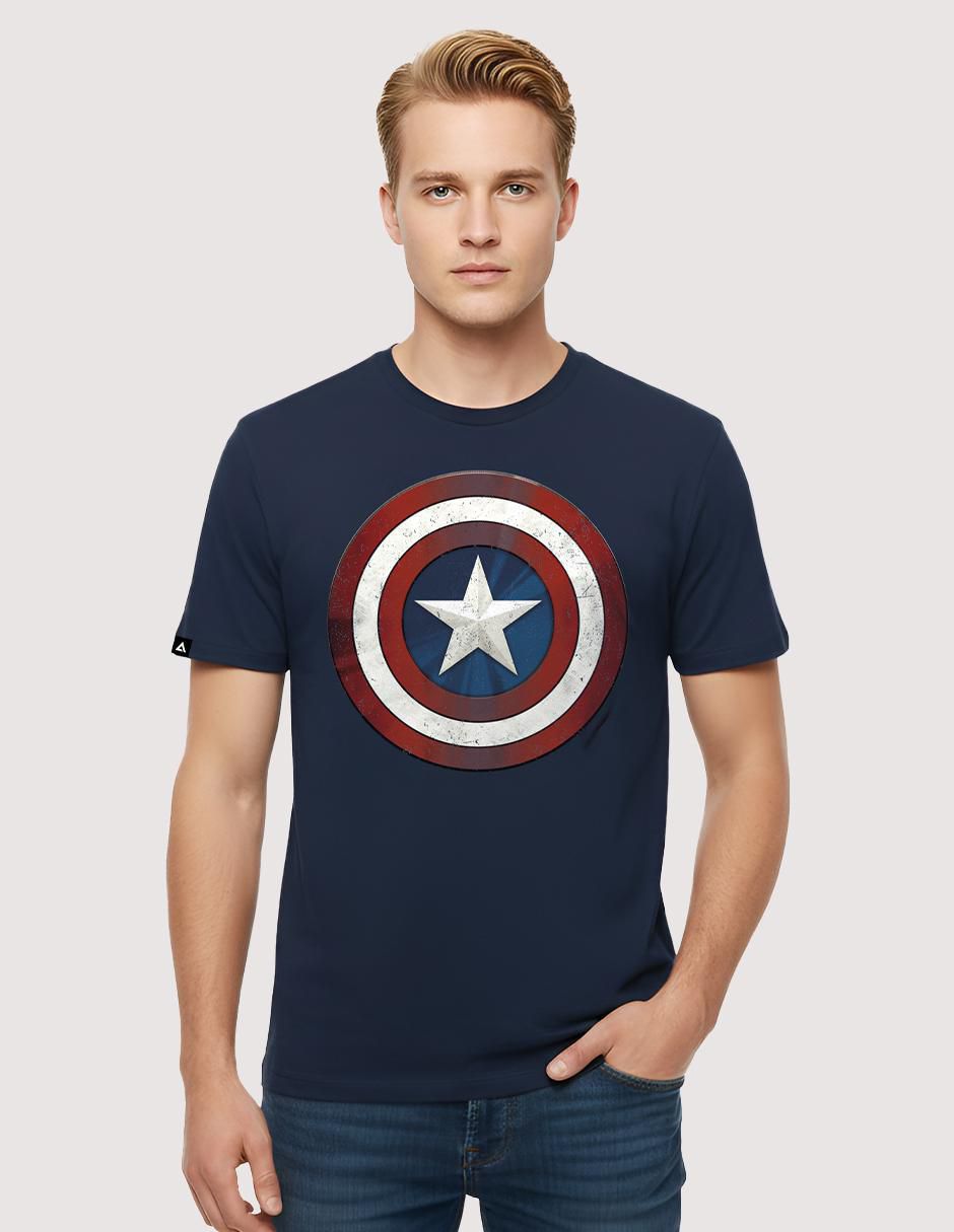 Playera capitán américa cuello redondo para hombre 1