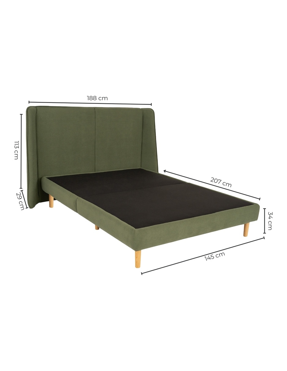 Cama Brent de madera pino matrimonial 13