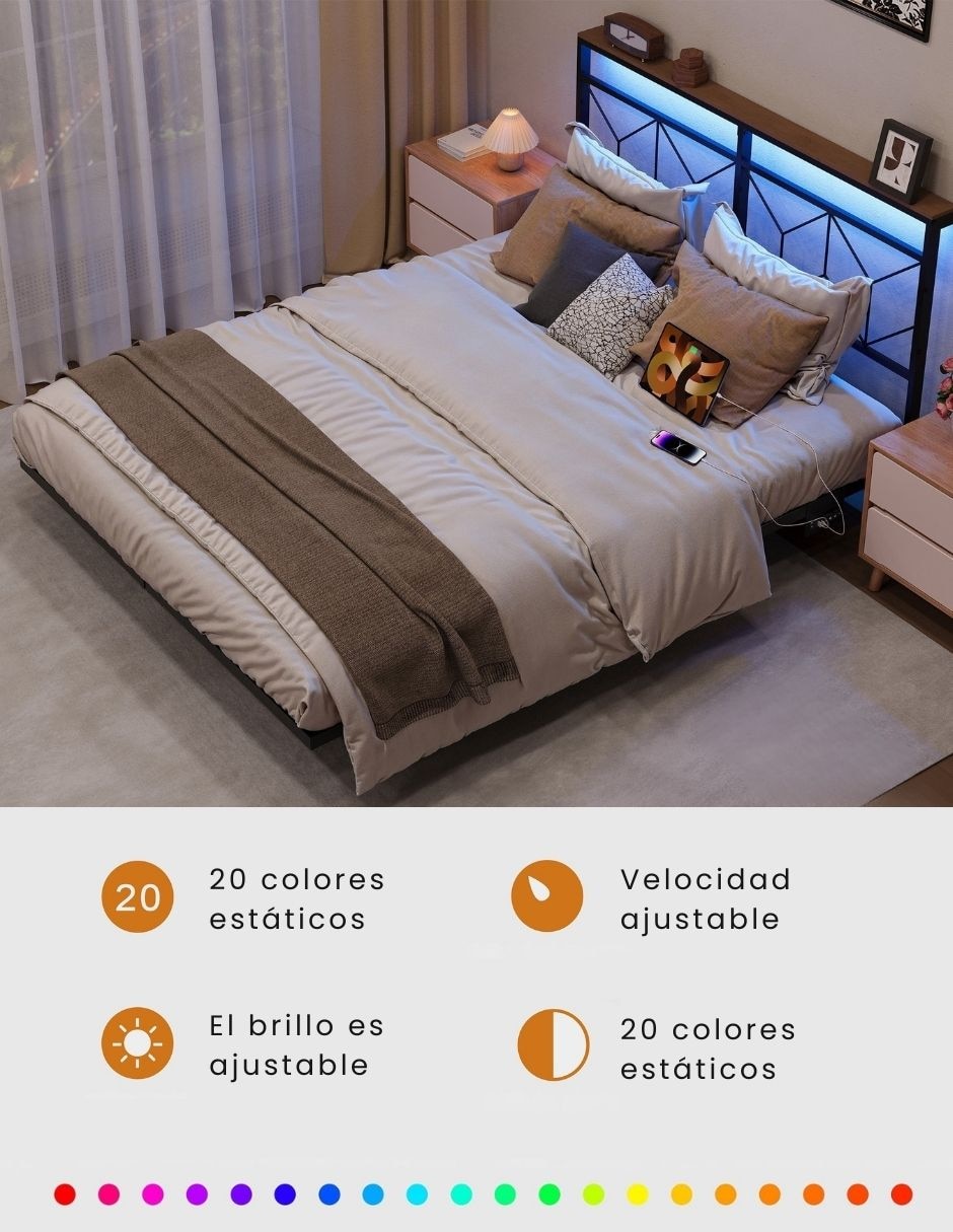 Base para cama armable de metal 12