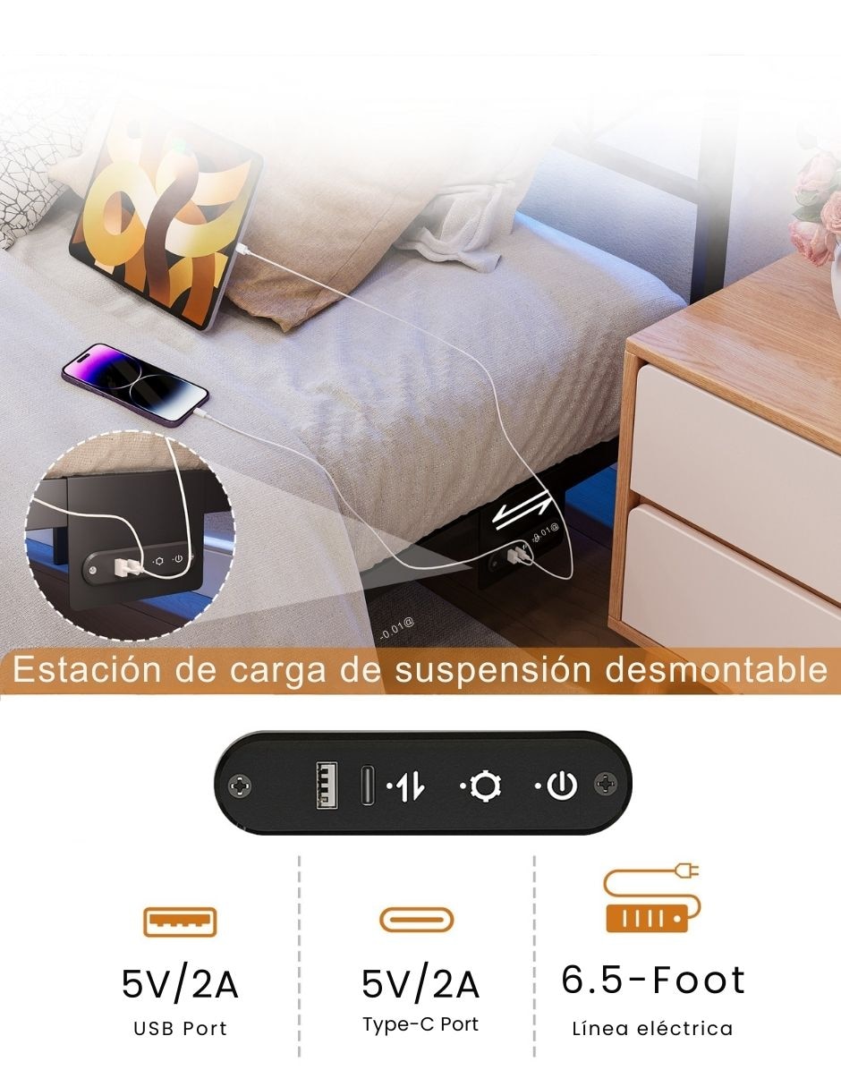 Base para cama armable de metal 13
