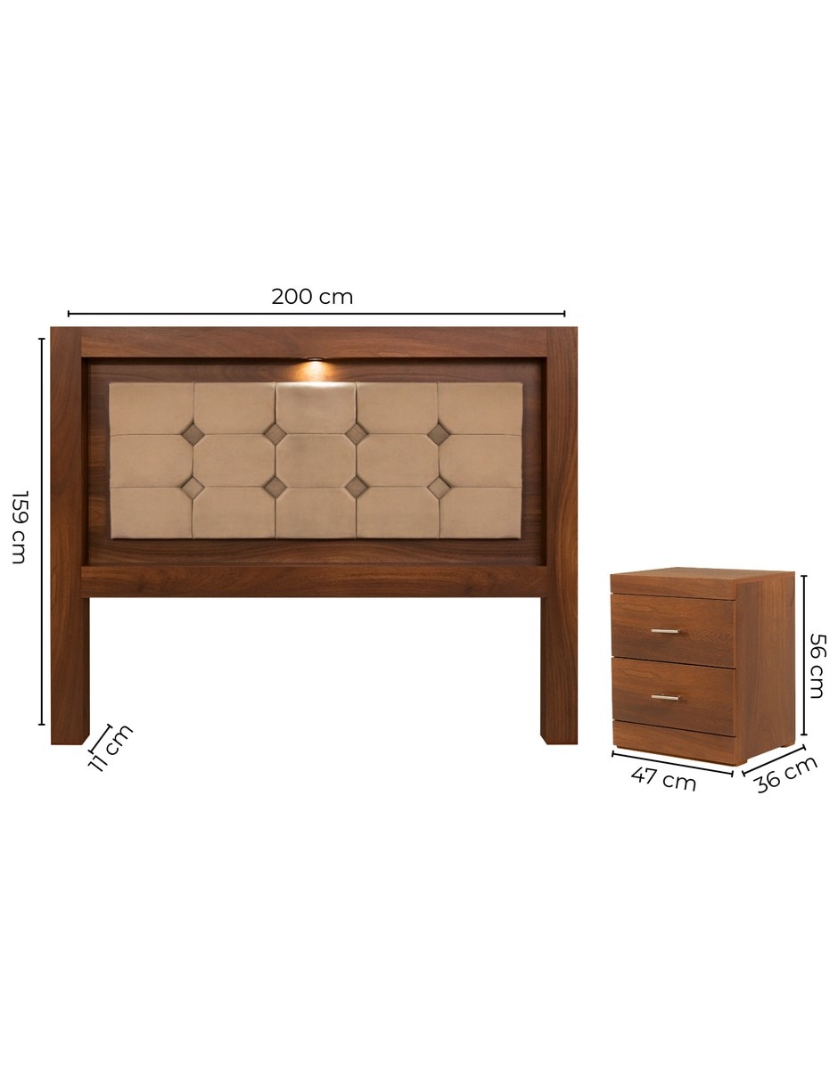 Set Recámara Sochic Kira de madera pino