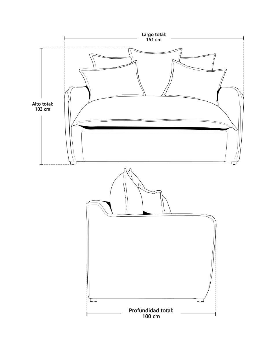 Love seat Toura Bora